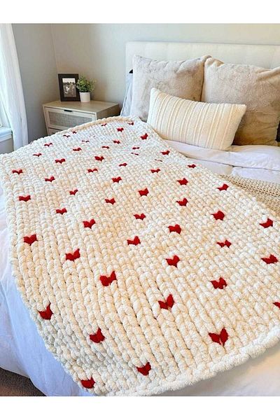 Abka Home Single Heart Puffy Blanket