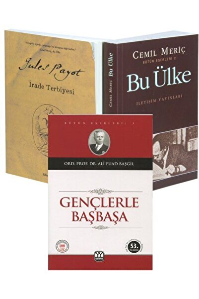 Ediz Yayınevi İrade Terbiyesi, Bu Ülke, Gençlerle Başbaşa 3 Kitap Set