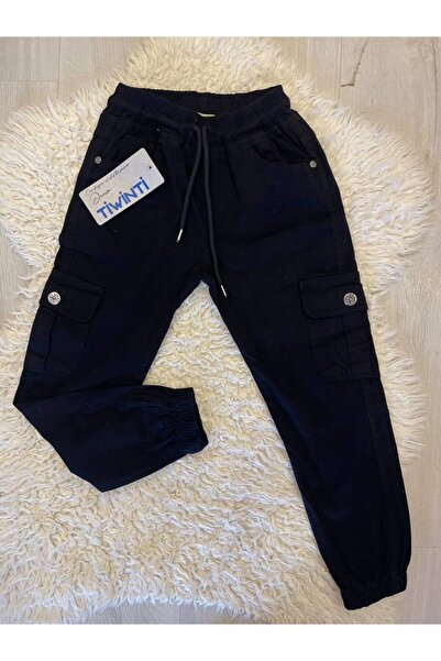 Linoş Kids Erkek Çocuk Denim Jogger Kargo Yan Cepli pantolon