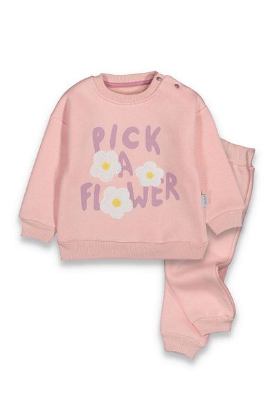 baby flamindo Baby Flamindo Pick a Flower Printed Flower Embroidered 3 Thread Baby Suit