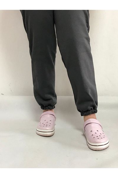 FUNSTYLE Anthracite Rubber Leg Γυναικεία Φούτερ μεγάλου μεγέθους
