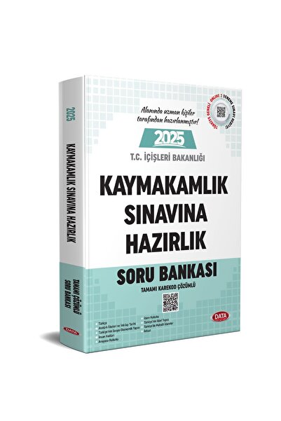 Data Yayınları 2025 Kaymakamlık Sınavına Hazırlık Tamamı Çözümlü Deneme Sınavı ve Karekod Çözümlü Soru Bankası Seti