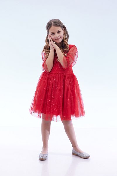 Ahengim Kids Star Print Trendy Girl's Dress - Ak2246