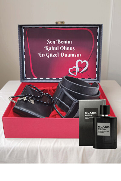 expreshediye 4lü Damat Kutusu & Damat Sandığı Ve Kemer Parfüm Cüzdan Bohça Seti