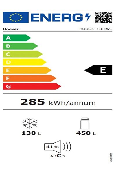 Hoover HODG5T718EW1 E Enerji Sınıfı 580 Lt No Frost Buzdolabı