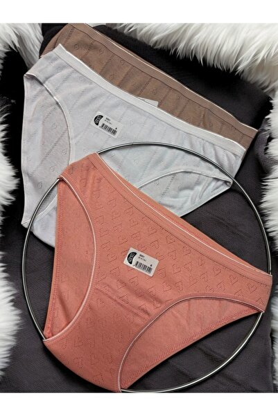 Hirazenmoda Γυναικεία εσώρουχα μπικίνι από βαμβακερό ύφασμα που αναπνέει 3 τεμαχίων