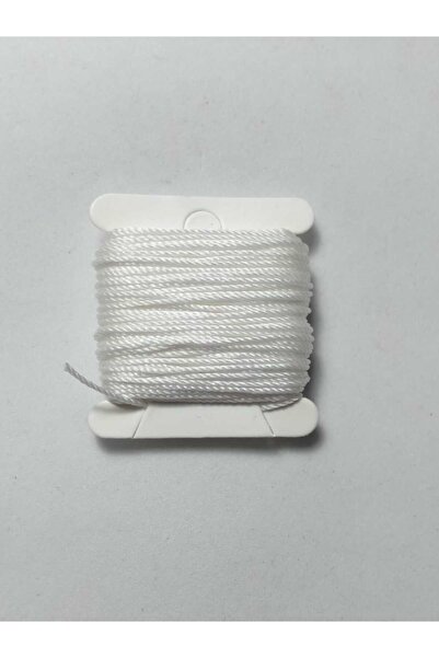 Eskişehir hobi sanat Λευκό χάντρες προσευχής 10 μέτρων - Κόκκαλο κορδόνι 0,8 χιλιοστών