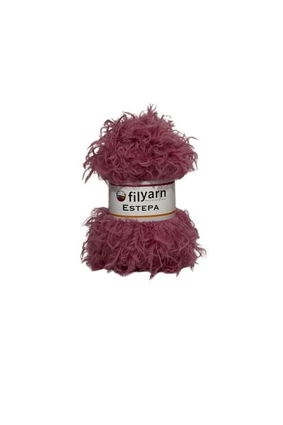 Filyarn Estepa Dusty Rose - Knitted and Furry Baby Lanyard, Soft Cat Lanyard