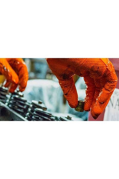 Ammex Gloveworks Polymer Coated Industrial Nitrile Gloves X-Large