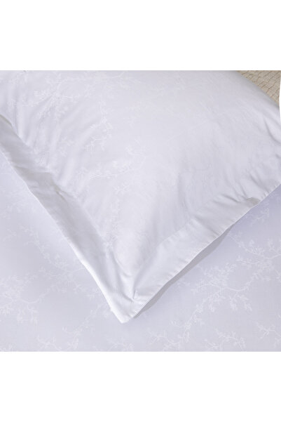 Chakra Veludo Nevresim Seti Ekstra Çift Kişilik 230x220 Cm Beyaz
