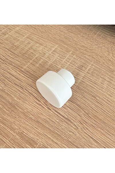 Sienta Home Decorative Natural Wood Round 8-Piece Cabinet Handle White