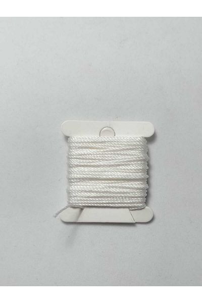 Eskişehir hobi sanat 5 Meters White Rosary - 0.8 mm String Bone
