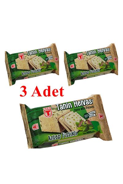 Tariş 400 Gr Tahini Halva with Pistachios - 3 Pieces