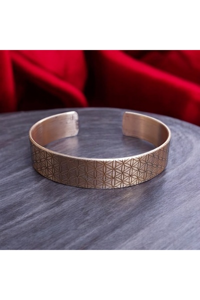 Bakır Center Unisex Ottoman Copper Bracelet - 100% Pure, Adjustable Antialler...