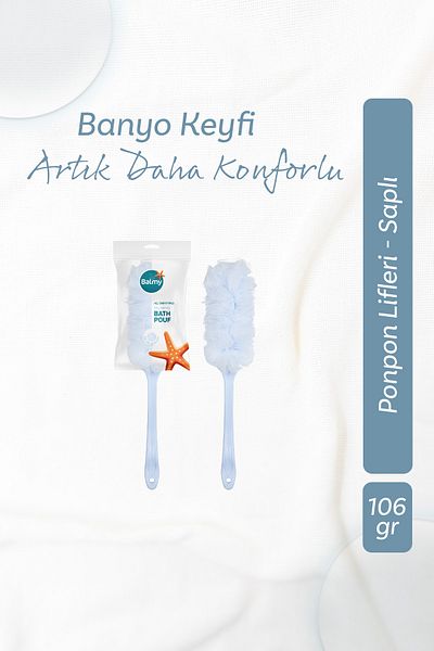 Balmy Handle Bathroom Fiber Blue