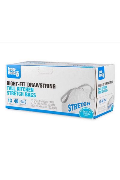 Iron-Hold 40-Piece Fresh Scent Right-Fit Kitchen Stretch Bags 13 Gal