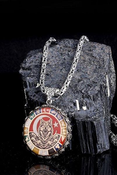 Diriliş Takı Savaşçı Kurt 16 Türk Devleti Gümüş Kolye