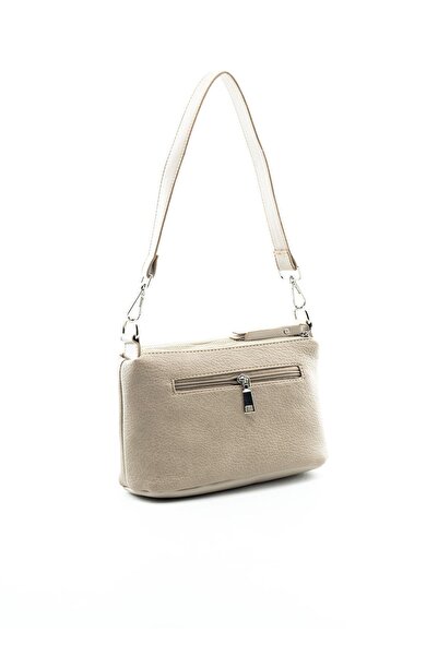 Jacquline Im378-8 Stone Colored Shoulder Bag