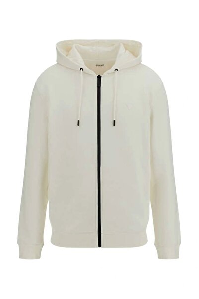 Guess ALDWIN ZIP HOODED SW Erkek Krem Ceket Z2YQ28K9V31-SCFY
