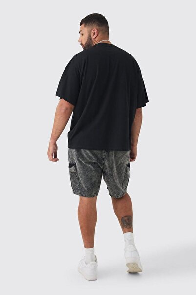 Agolady Μαύρο μπλουζάκι Oversize μεγάλου μεγέθους