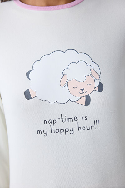 Penti Nap Time Lila Pantolon Pijama Takımı