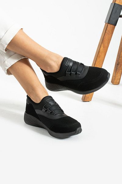 Lubrand Pantofi sport cu talpă flexibilă anatomică neagră