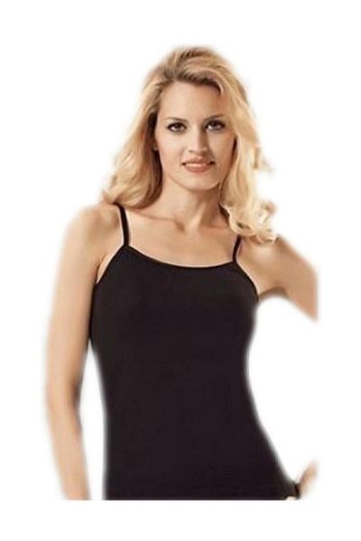 KEYAL Tutku Women's Black 6 Pack 100% Cotton Rope Strap Undershirt 0135