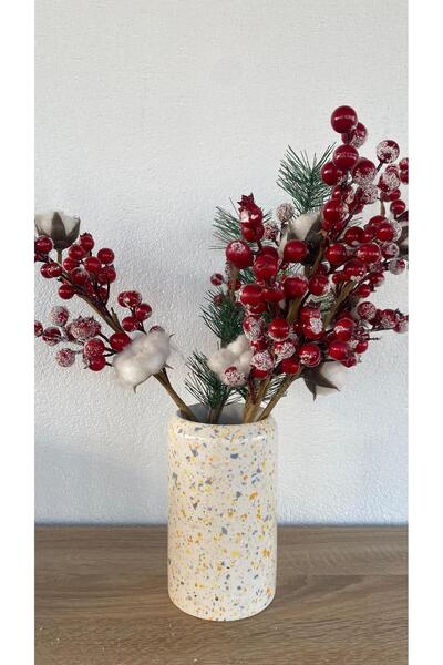 Atölye Mona Jesmonite Terrazzo Vazo (Orta Boy 18cm)