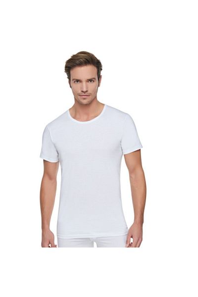 KEYAL Men's White Half Sleeve Undershirt, Pack of 10
