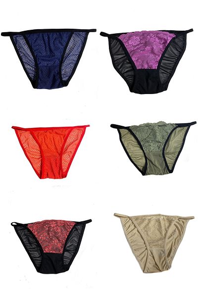 FOREVER MORE Pack of 6 Mixed Lace Panties