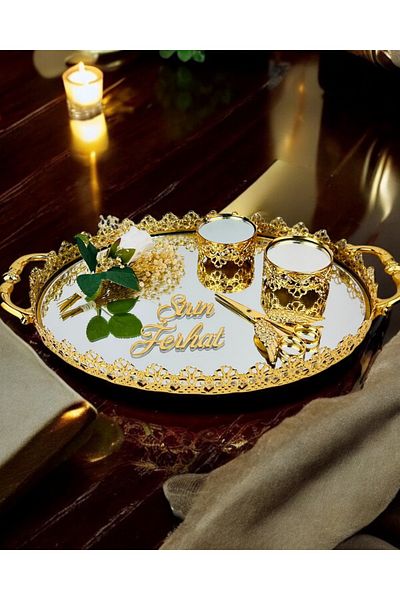 CyzHome Togetherness Engagement Coffee Tray and Promise Tray