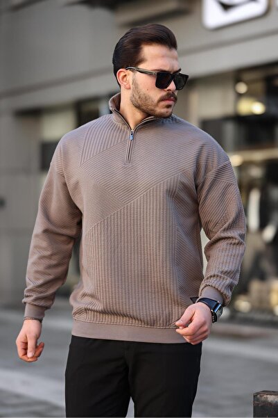 Miron Стандартен суитшърт с цип и ватиран жакард от норка - 2439