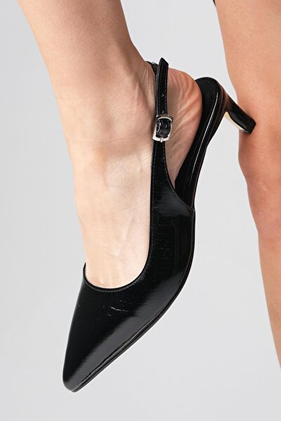 Mio Gusto Alisa Black Color Women's Heeled Shoes