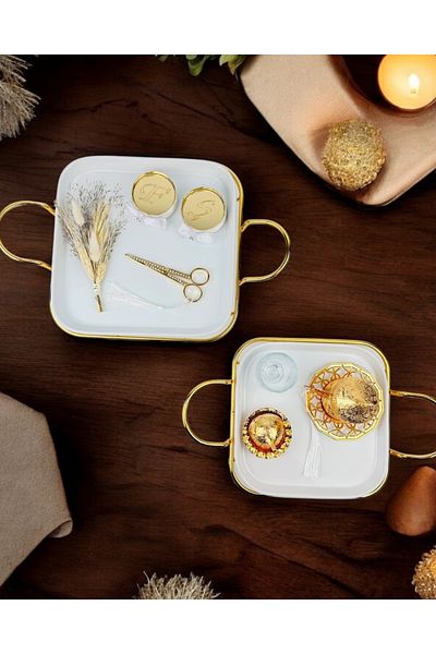 CyzHome Endless April Tray and Porcelain Engagement Coffee Tray