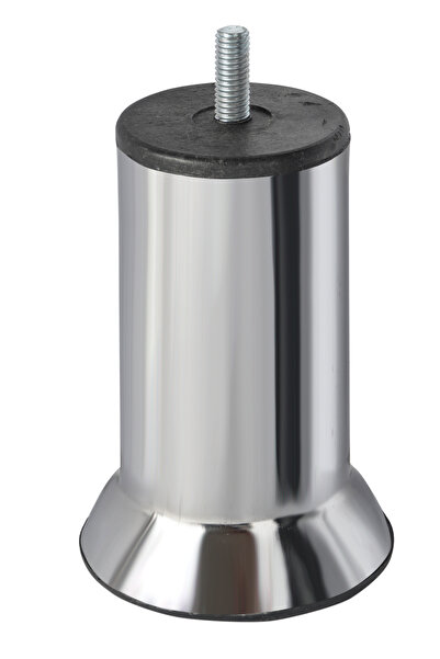 ASLAN METAL VE PLASTİK Baza Ayağı Krom Baza Yükseltme Ayağı 12 Cm 4 Adet M8 D...