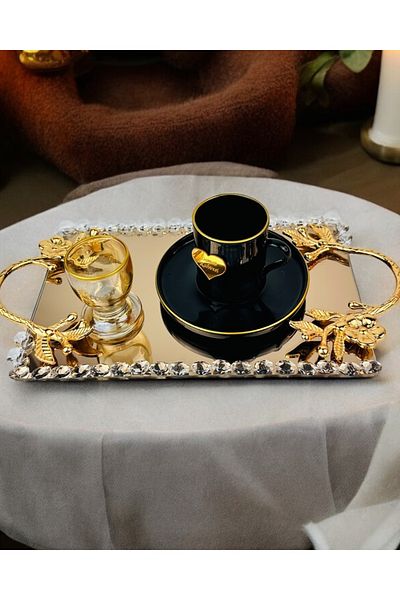 CyzHome Amour Gold - Black Luxury Promise Engagement Tray