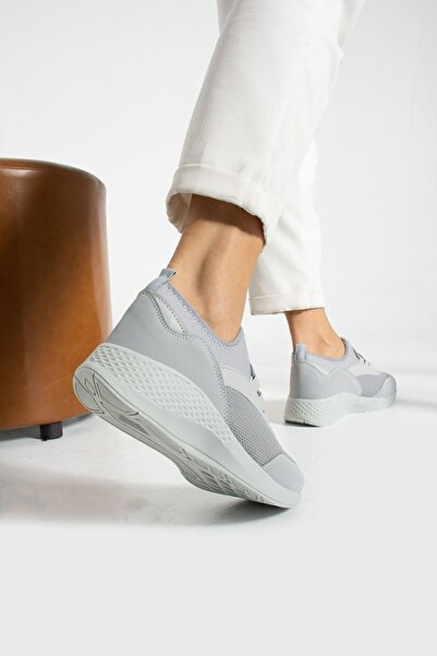 Lubrand Ledově šedé Anatomické Tenisky s flexibilní podrážkou Nazouvací Tenisky pro volný čas