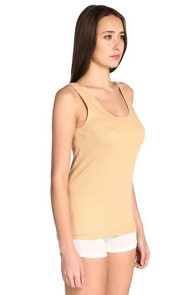 KEYAL Tutku Women's Beige Wide Strap Undershirt 6 Pack