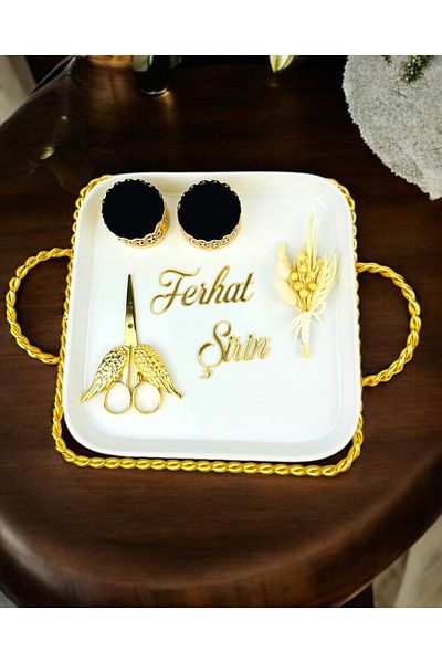 CyzHome Forever Gold Promise Tray and Engagement Tray
