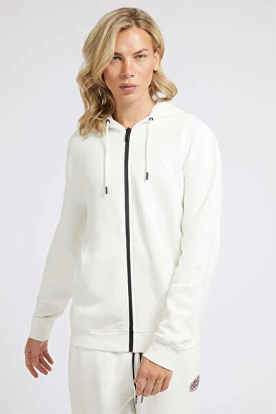 Guess ALDWIN ZIP HOODED SW Erkek Krem Ceket Z2YQ28K9V31-SCFY