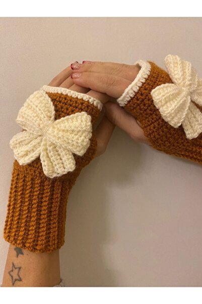 SARE SÜS EVİ PARMAKSIZ ÖRGÜ ELDİVEN