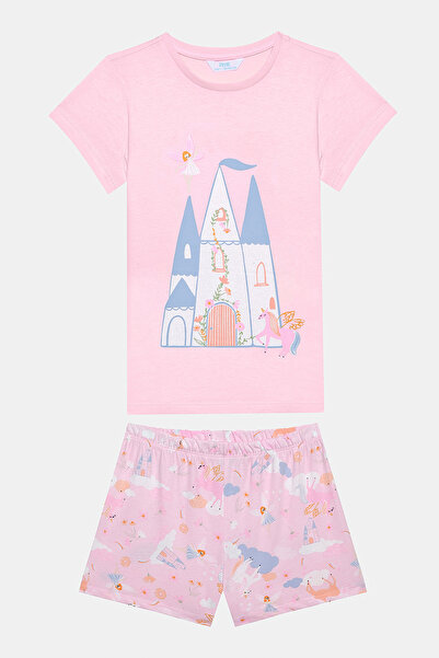 Penti Kız Çocuk Fly 2li Çok Renkli Pijama Takımı