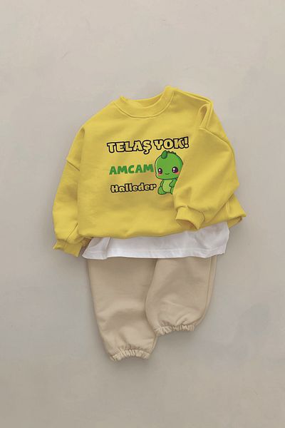 ADABEBEK New Season Uncle Handle It Unicorn Printed 2-Piece Baby Set 20512