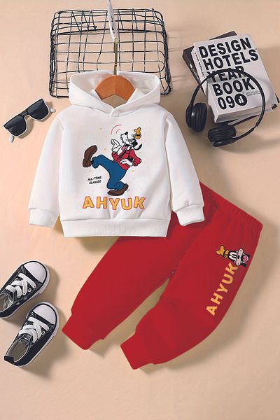 ADABEBEK New Season Dancer Gufi Printed Hoodie 2-Piece Baby Set 232342