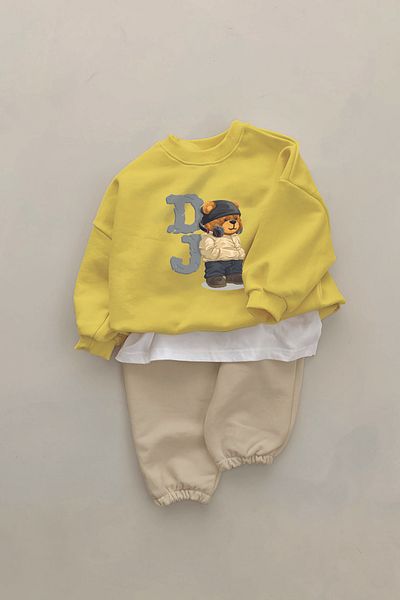 ADABEBEK New Season Dj Bear Printed 2-Piece Baby Set 11004