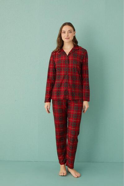 Pemilo 20501-321 Set pijamale pentru femei model din piele intoarsa - maneca ...