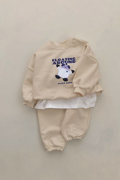 ADABEBEK Premium Astronaut Puppy Printed 2-Piece Baby Set 22860