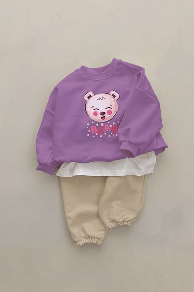 ADABEBEK New Season Cute Bear Printed 2-Piece Baby Set 23313