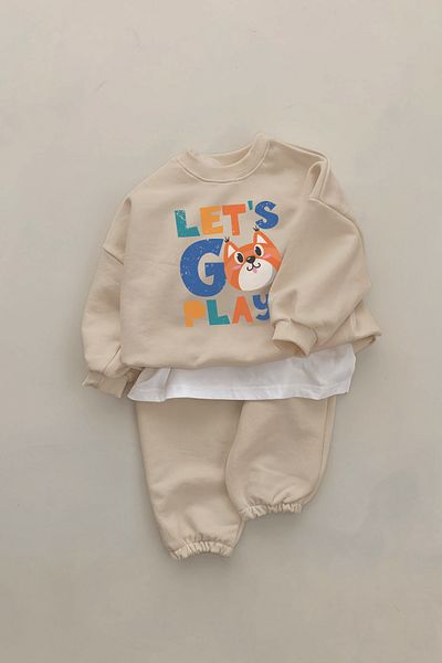 ADABEBEK New Season Let's Go Fox Printed 2-Piece Baby Set 23322