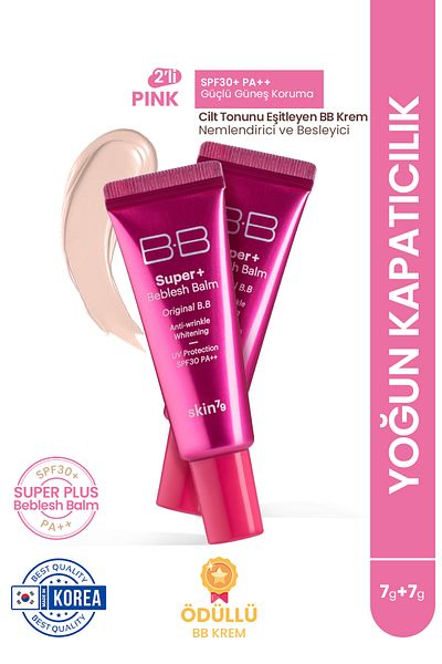 Skin79 Pink Mini Set - Intensive Coverage, Offering Bb Cream, Super Plus Beblesh Balm, Spf30, 7G+7G
